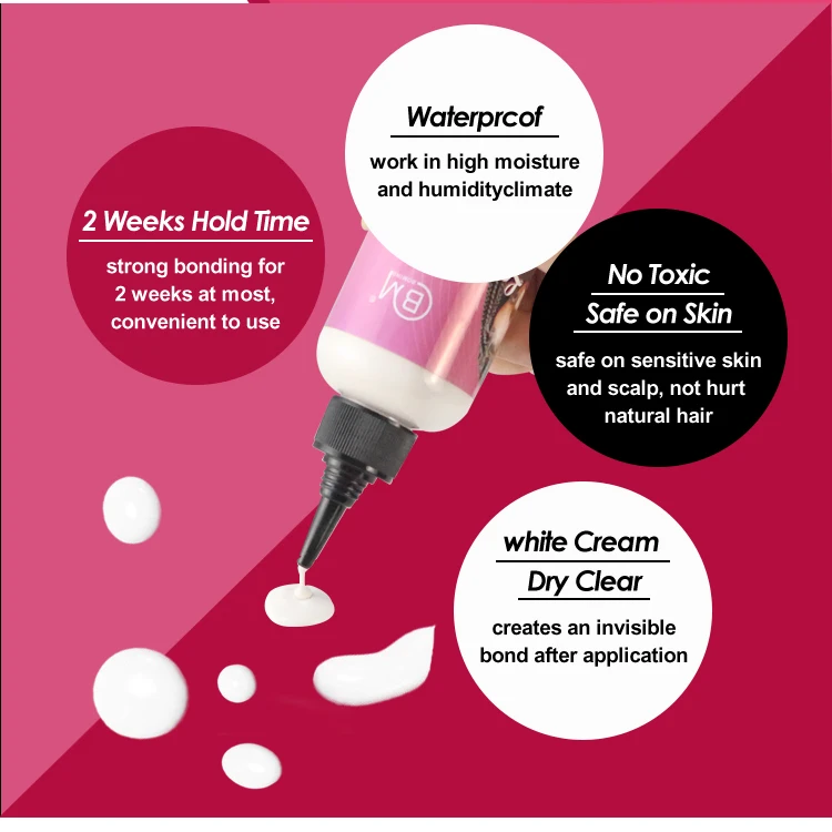 5 Oz Waterproof Lace Wig Glue Private Label Strong Hold Water Proof