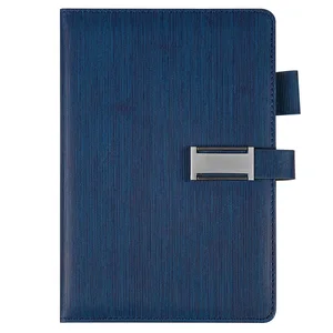 A5 PU Leather Business Office Notebook Hardcover Notepad with Button Customizable Logo