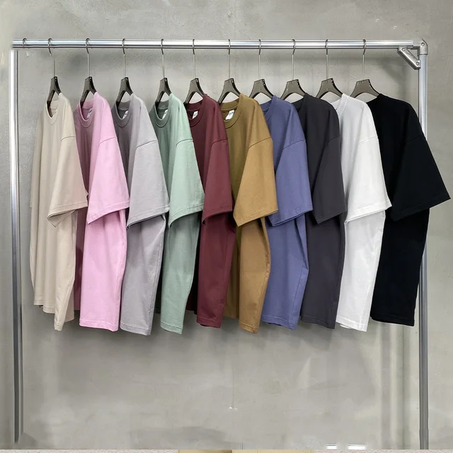 High Quality Custom Printed 100% Cotton 190 GSM Men Plain Tshirt Unisex Blank Gym Oversize T Shirt
