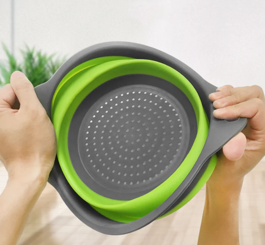 Термостойкий дуршлаг с зажимом, ситечко для чая, большая силиконовая корзина для кухонной раковины