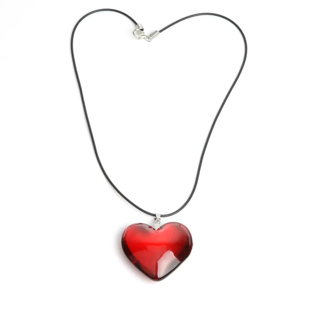 Love Red Heart Necklace Lover Girl Gift Pendant Charm Women Jewelry ...