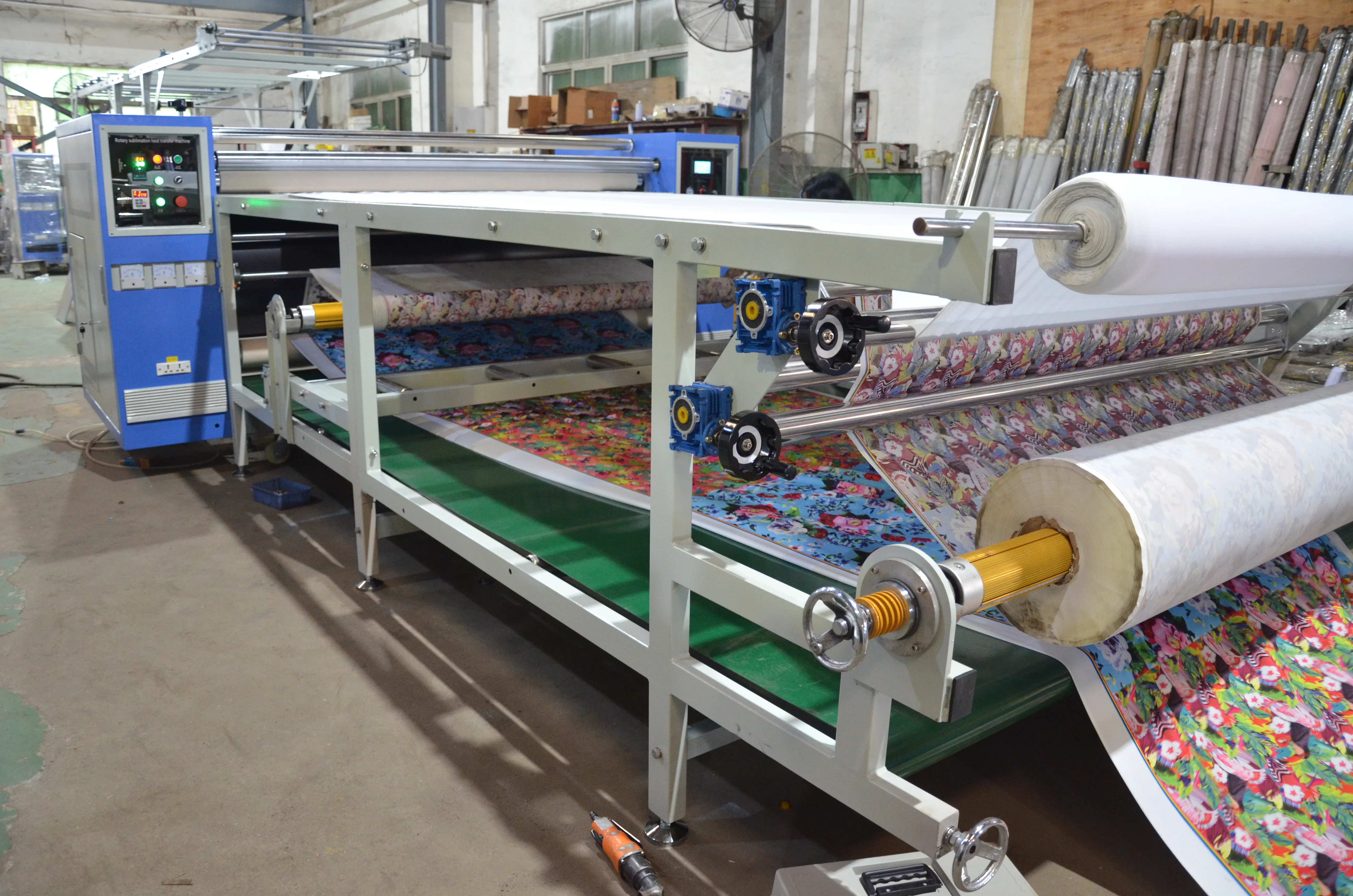 Automatic Large Format Roll Heat Press  Roller Sublimation Printing Heat Paper Transfer Printing Machine for Textile Carpet