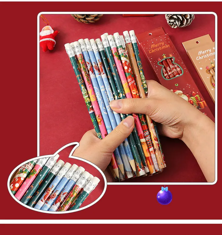 Christmas Cartoon Stationery Set Cute Pencil Stationery Wholesaler
