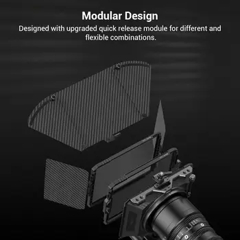 Smallrig Mini Matte Box PRO Come with 4 X 5.65 Filter Trays and 67mm/72mm/77mm/82mm-95mm Adapter Ring - 3680 detail image