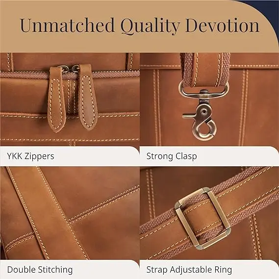 product full grain leather briefcases leather laptop computer handmade messenger large crossbody shoulder office computer college bags-35