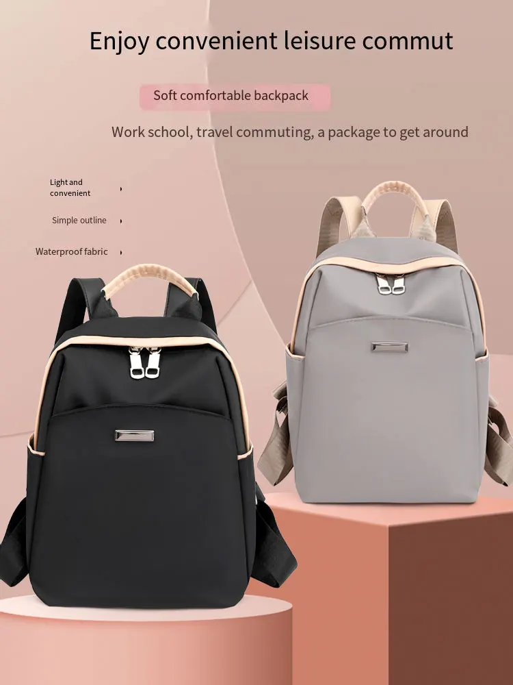 custom wholesale schoolgirl elegant casual women's backpacks Large Capacity simple custom logo lightweight travel backpack