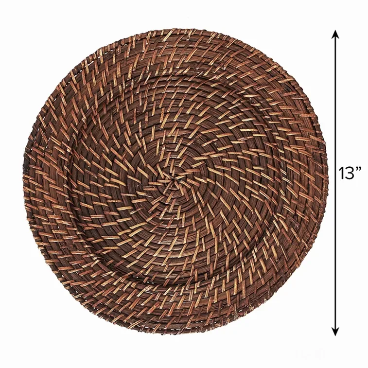 Wedding Table Decorative Rattan Round Under Charger Plates Wicker