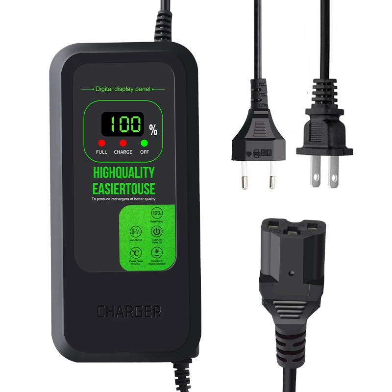 Chaochenben Smart 48V20AH Electric Bike Charger Display Screen 2.8A Output ABS Material Fast Charging Over-Charging Protection manufacture