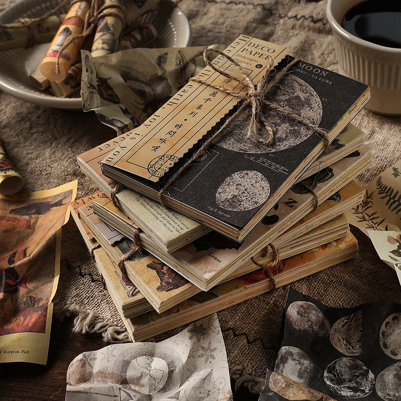 60 шт. крафт-бумага винтажный Декор старые стильные бумаги для декора скрапбукинга