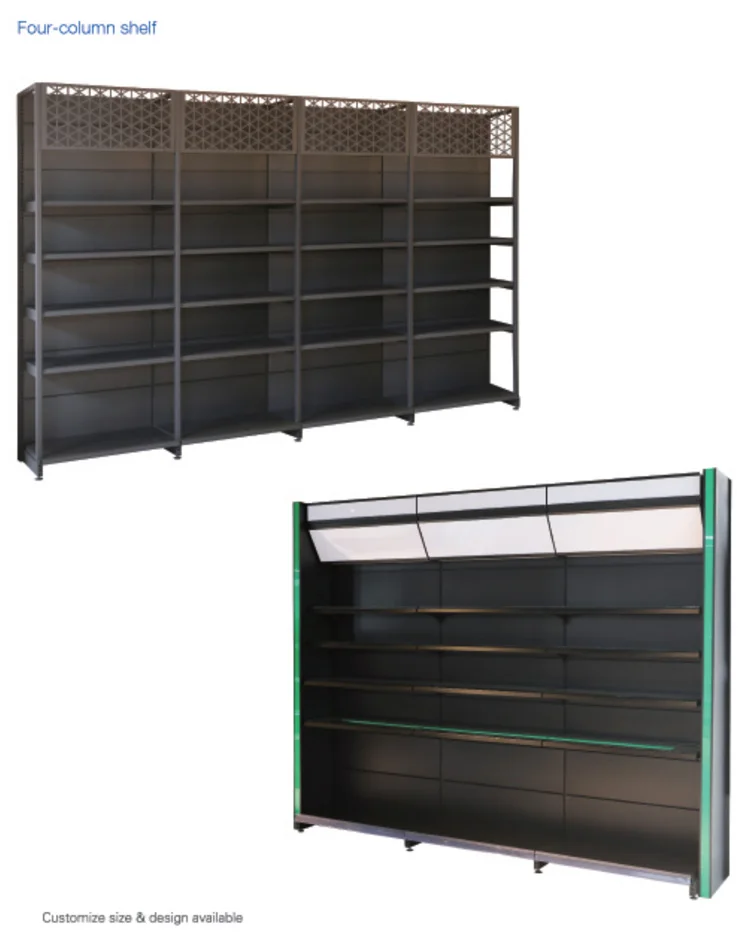 Factory Direct Supply Retail Store Display Racks Wood Gondola Shelving for Sale