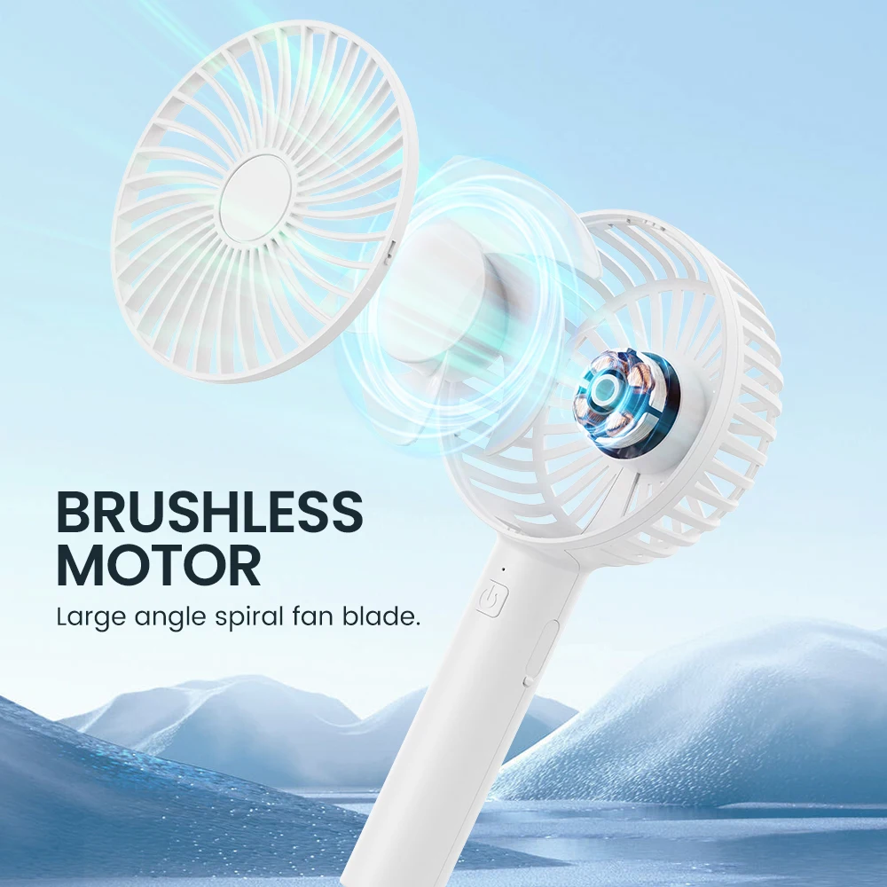 IMYCOO New Design Portable Rechargeable Powerful Mini Fan Handheld With Base Custom Logo Type-c Charger Hand-held Fan KC ROSH CE