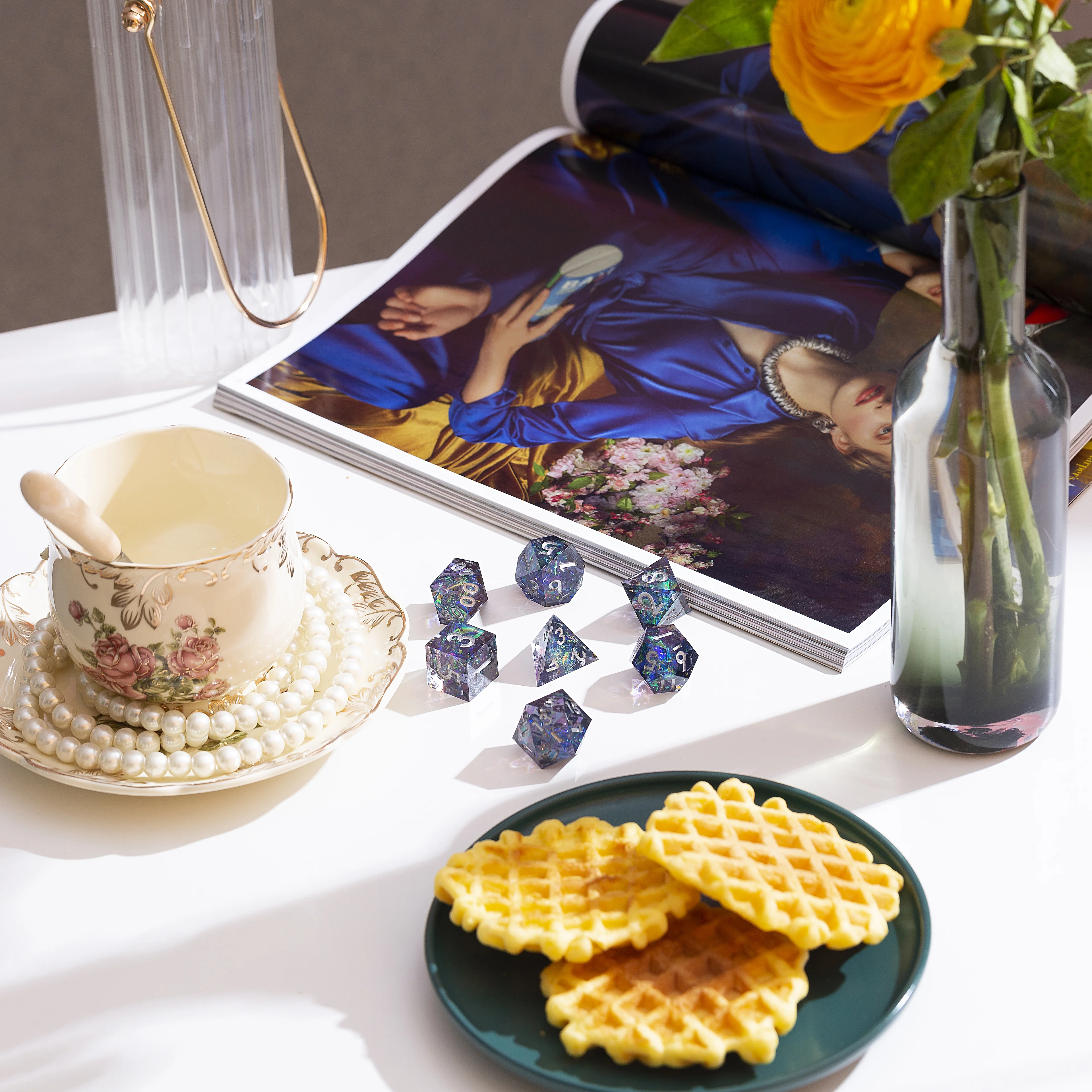 Набор игральных костей DND с высоким качеством и уникальным дизайном, высококлассные игральные кости DND Galaxy Blue, игральные кости DND