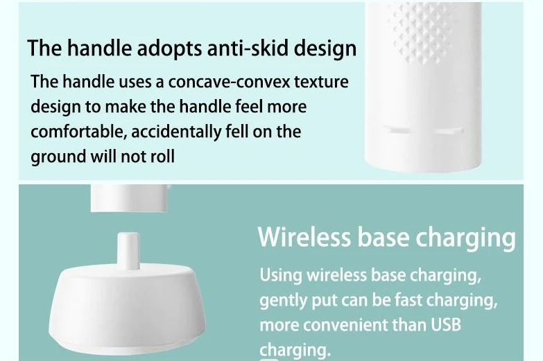 Personal Health Care - Oral care - Rotating Electric Toothbrush -5 Modes - Waterproof -30-Day Battery Life - Details