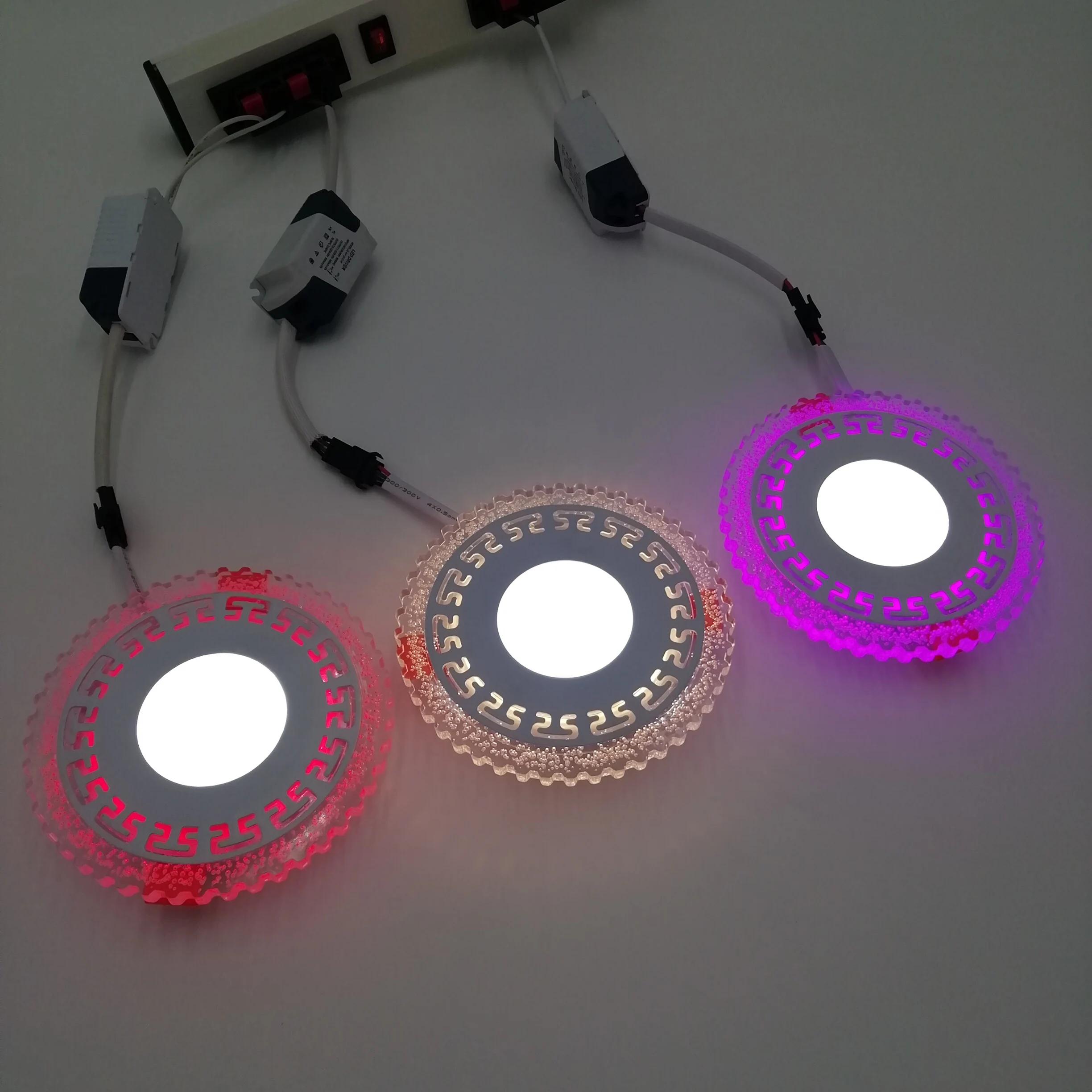 BIS New Model Panel light double color panel light red white blue green 3W 6W 9W 12W
