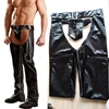 Black Cowboy Fetish Pants Crotchless Chap