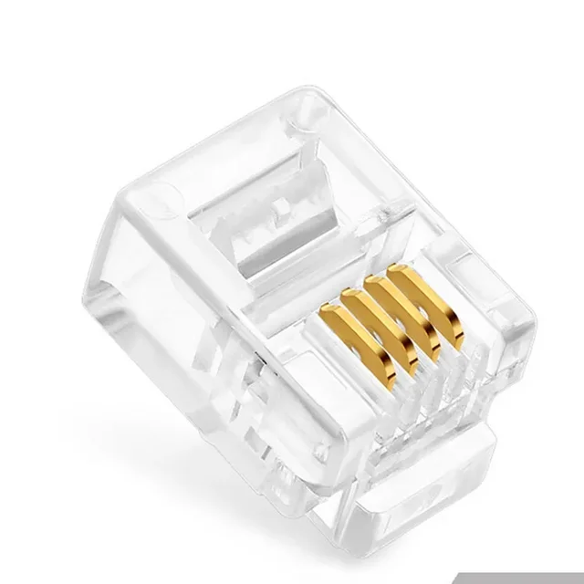 for telephone cable Cat3 connector male modular plug 6p4c rj11