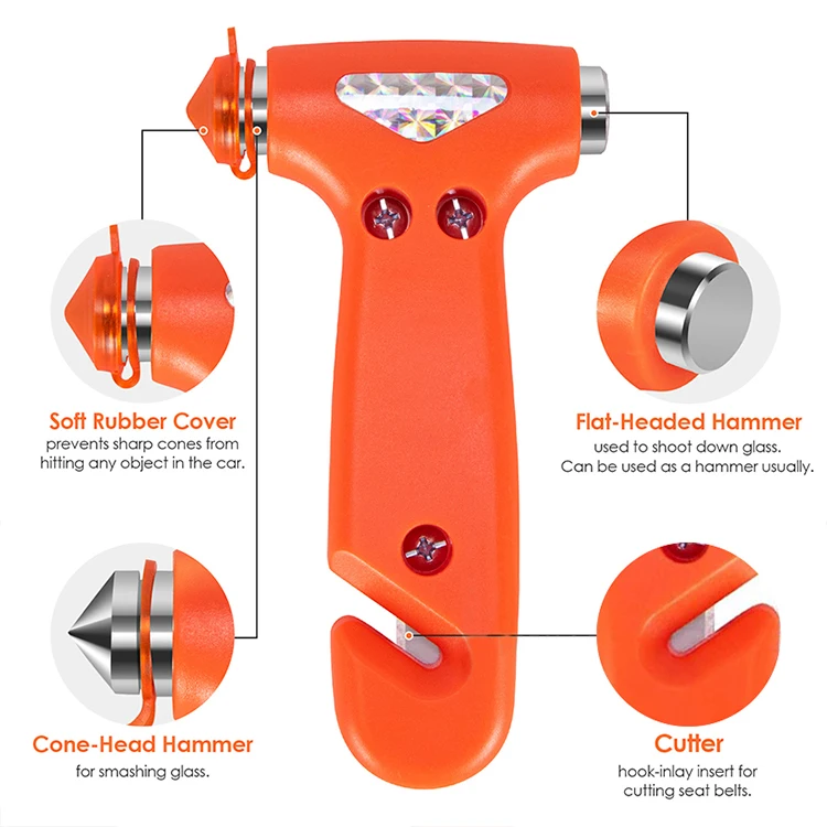 Latest Portable Car Emergency Hammer With Pliers Folding Escape Tool