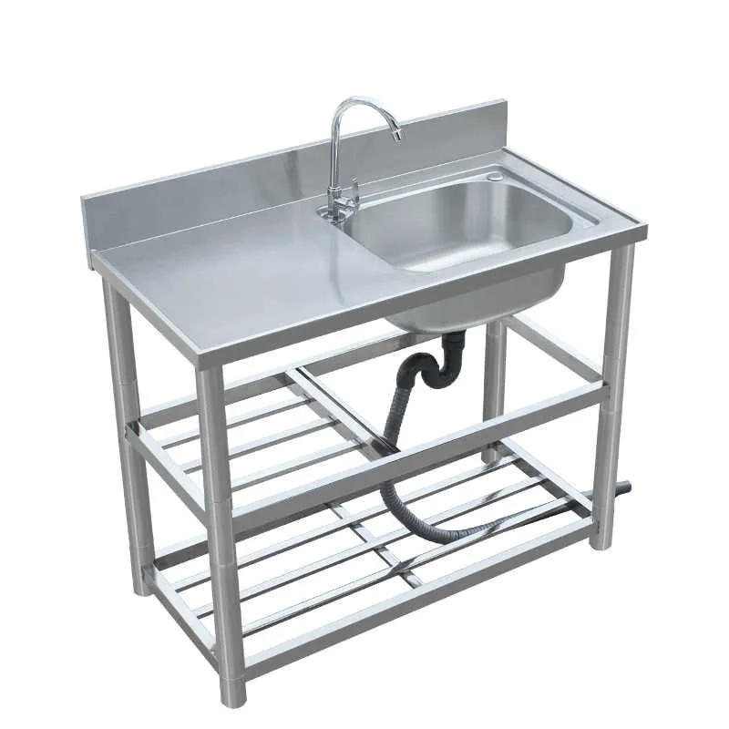 Restaurant Kitchen Stainless Steel Single Sink Dirty Dish Cleaning ...