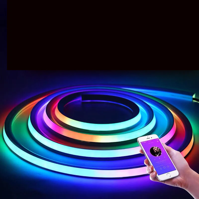 1616 2014 2020 1023 1225 Customized Neon Lights 12V Flex 5m Waterproof Pixel RGB Led Neon Strip Led Rope