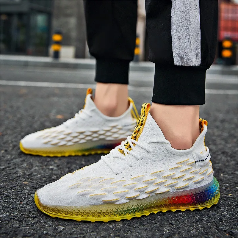 Спортивная обувь больших размеров; Модная мужская повседневная обувь; Модная удобная дышащая обувь; Zapatillas; Новинка; Высококачественная обувь для бега с рыбьими весами; Сезон осень