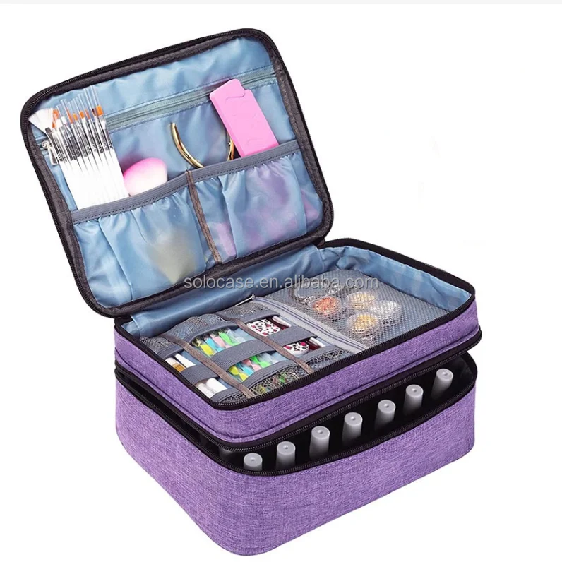 Durable Double Layer Travel Makeup Bag