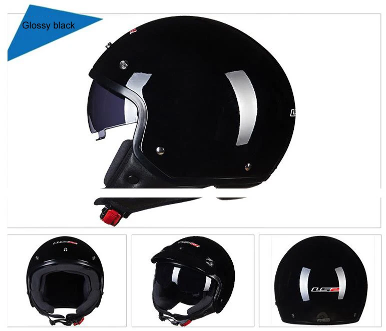 DOT FMVSS-218-casco de media cara, homologado, vintage, para