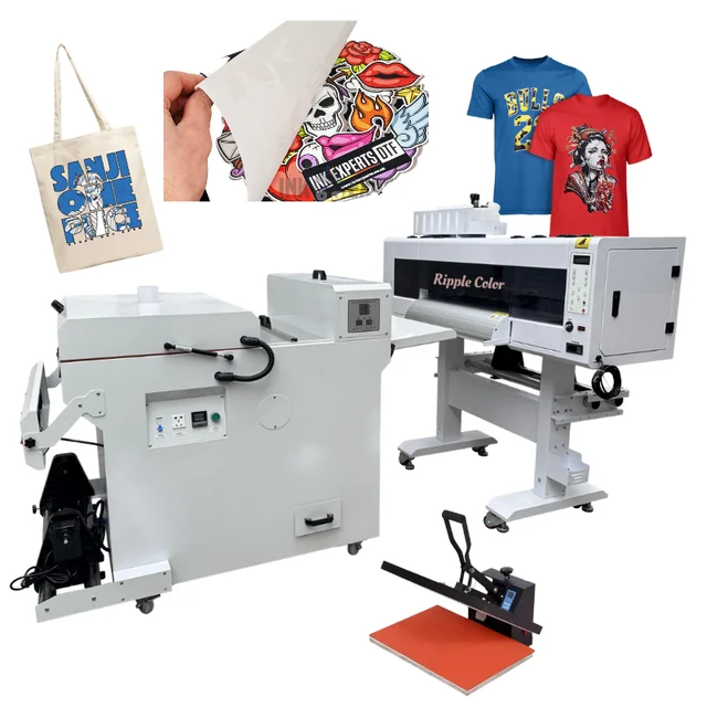 Hot Sale 60cm Double i3200 Heads CMYK White Ink DTF Printer Roll PET Film for T-shirts Hoodies Aprons Bag Shoes