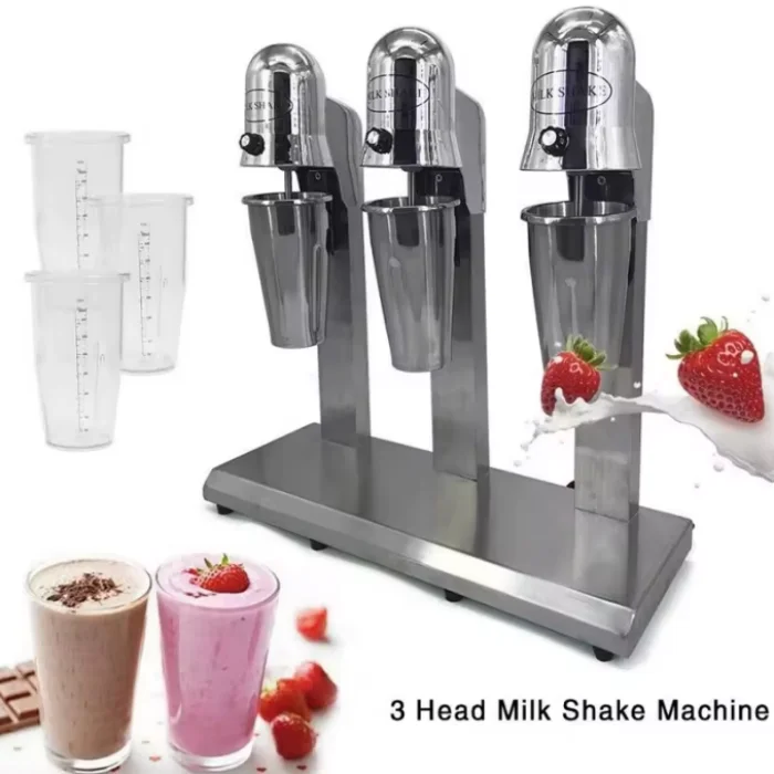 3 Head Stainless Steel Mixing Cup Drink Mixer Ice Cream Maker Milkshake Machine - Image 4