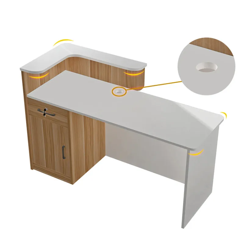 Modern Cash Table Register Retail Wooden Counter Cashier Desk Store