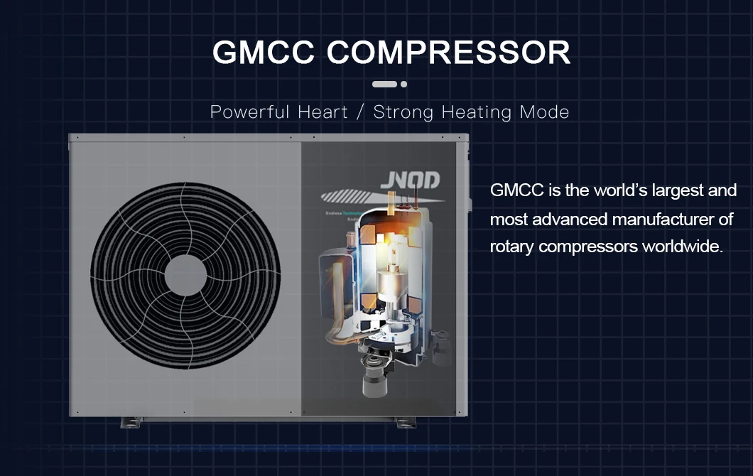 Jnod 75 Degrees High Cop High Temperature R290 Air To Water Heat Pump ...