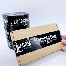 Wholesale bopp waterproof packing box sealing adhesive tape black tape with white logo