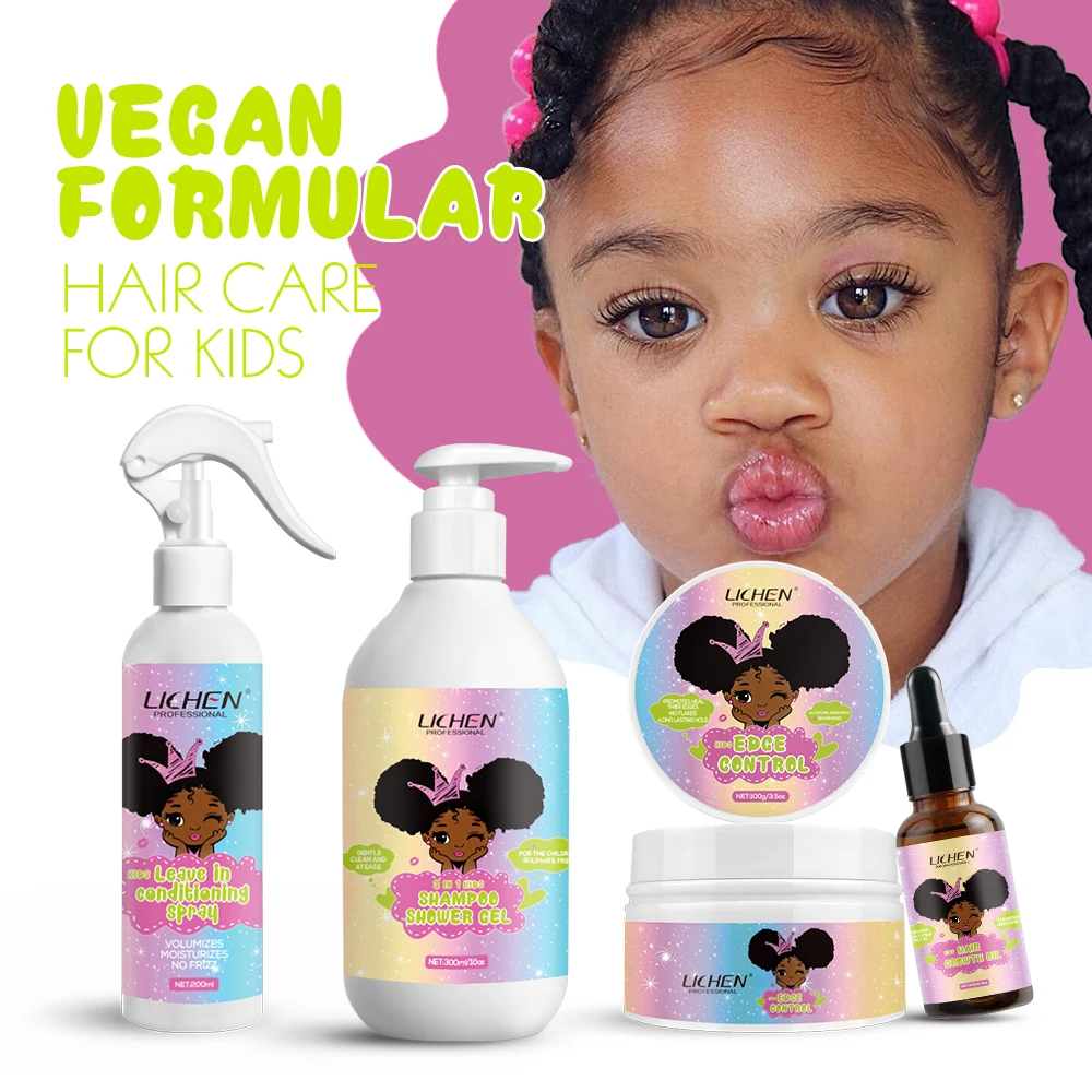 Hot Selling Baby Natural Argan Hair Care Set Custom Curly Private Label