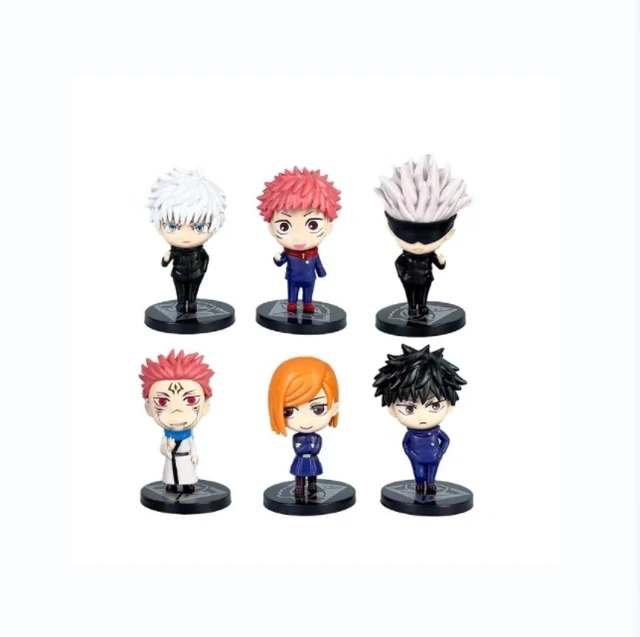 jutsu kaisan Anime Figure 6pcs Action Figure Set Home Office Desktop Decoration Toy Gift for Anime Fans