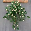 Rose-patterned wall hanging, champagne color (90 cm)