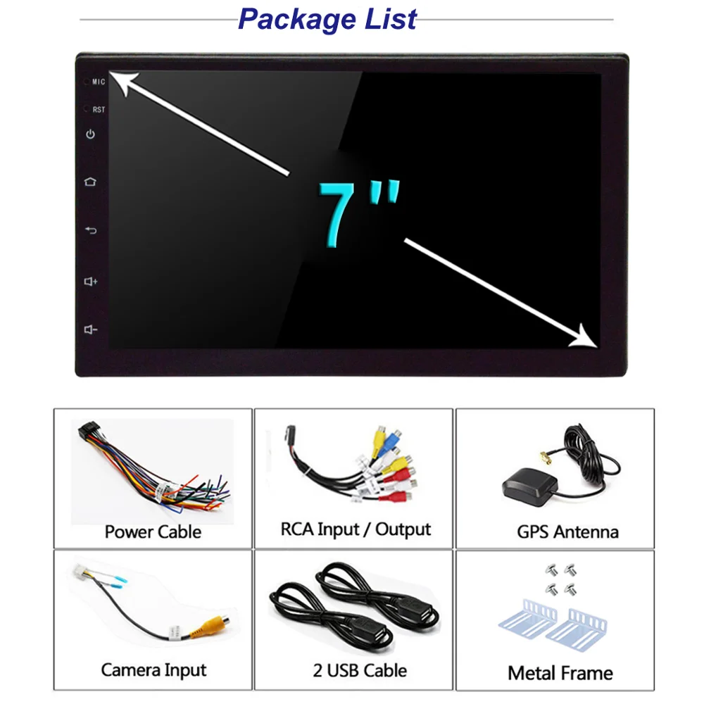 7 Inch Car Play Android Wifi Bt Usb Player Car Video Stereo System ...