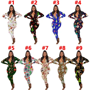 New Style Hot Selling Slim Casual Sexy Christmas Pajamas Onesie for Women