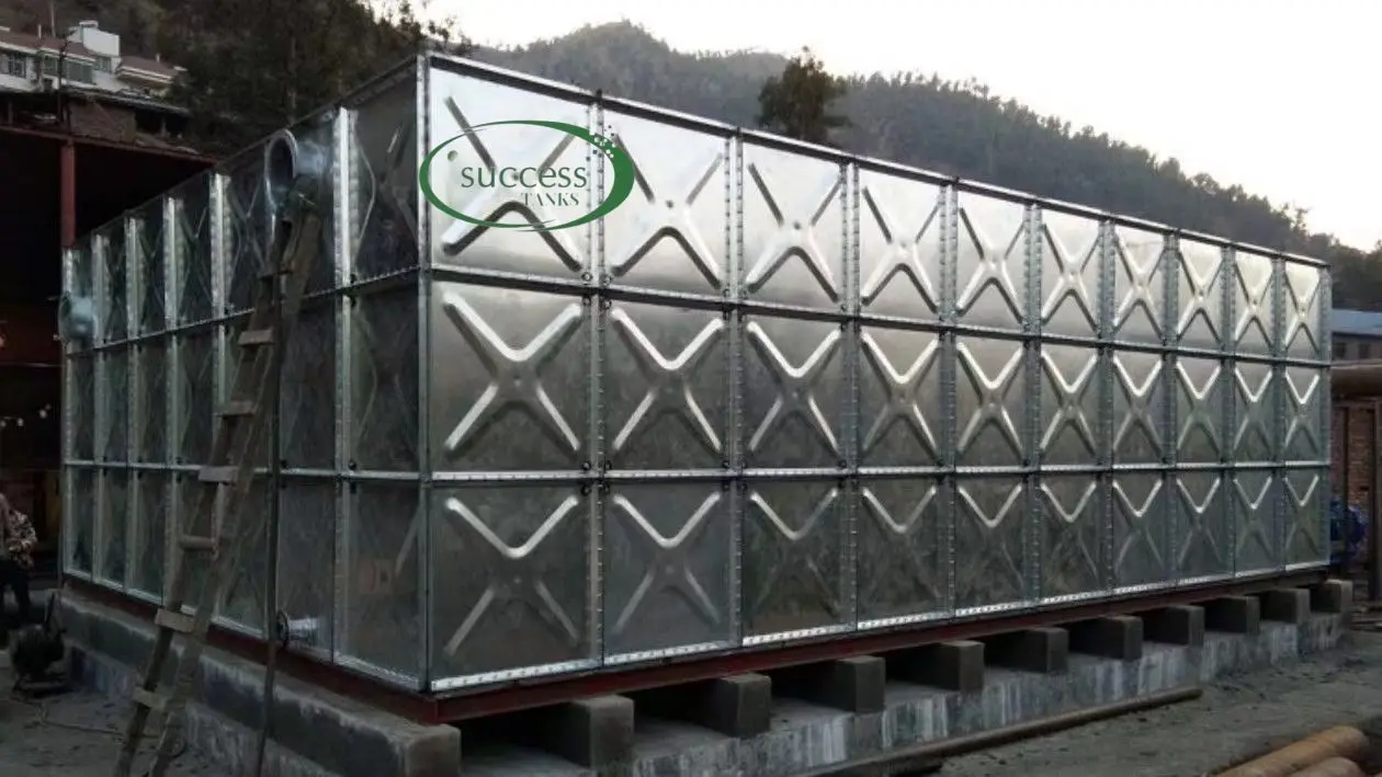 Uganda Widely Use Elevated 300M3 HDG Steel Water Tank