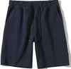 Pantalones cortos de algodón con tejido gofrado de 300 g, color azul marino