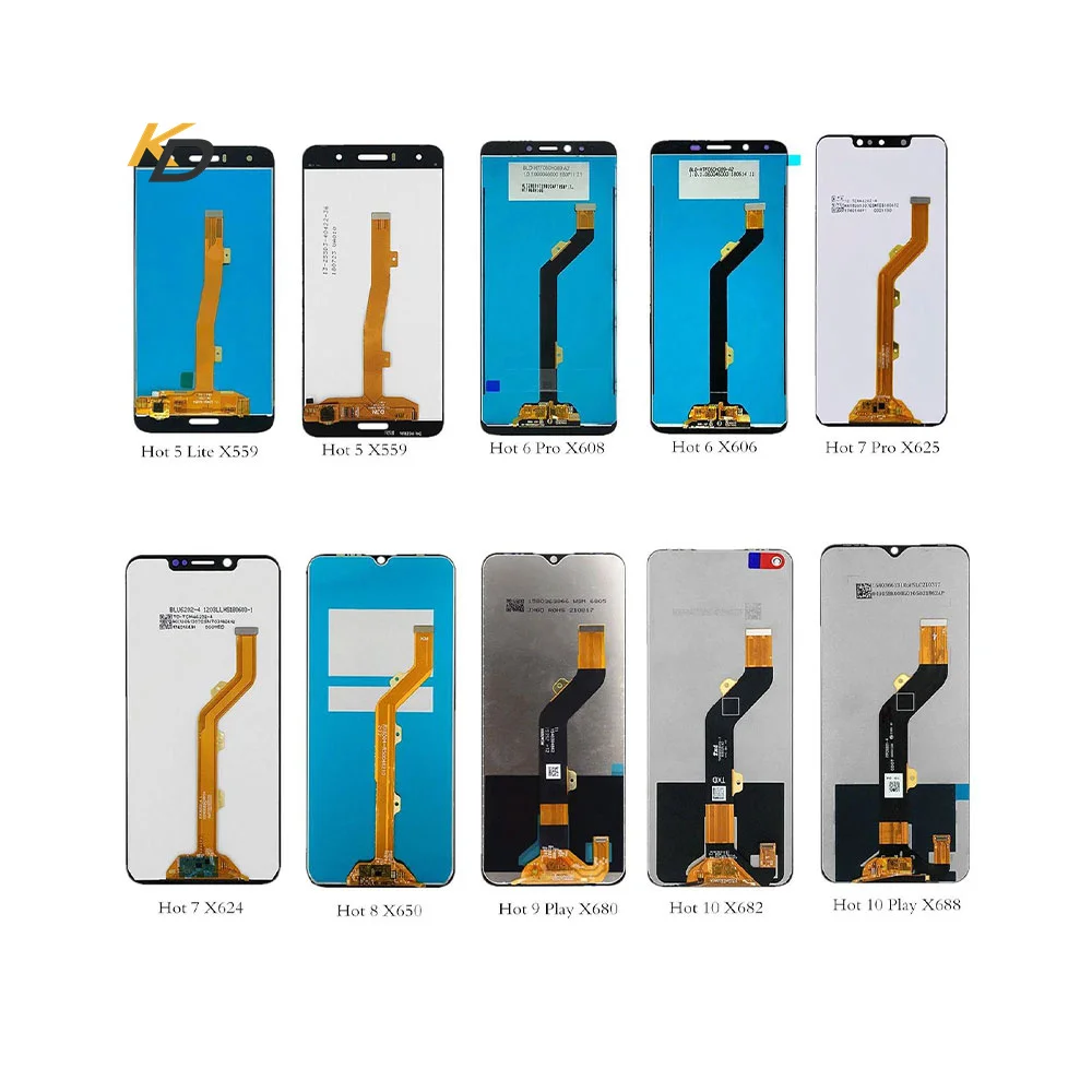 카이덴 좋은 품질 테크노 인피닉스와 itel LCD X653 인피닉스 스마트 4 5 6 X6511 휴대 전화 LCD 터치 스크린