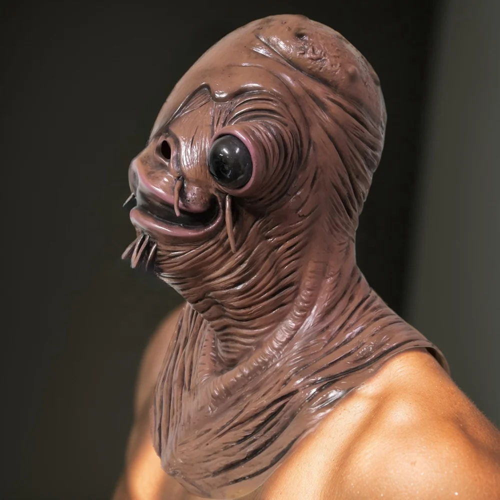 1PC Horror Catfish Mask Halloween Cosplay Party Monster Costume Head Cover Fish Mask Carnival Latex Props