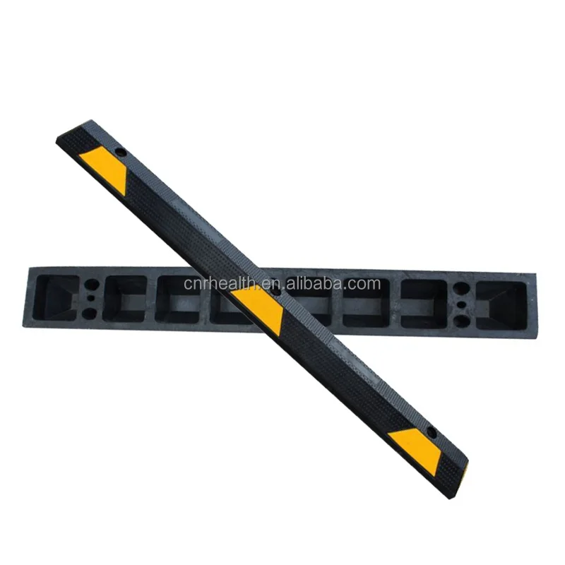 550 мм/1650 мм сверхпрочный гибкий светоотражающий автомобильный резиновый панцирный блок с желтой и черной полосой для стояночных колес