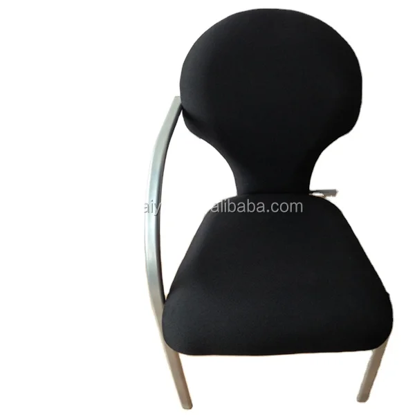 BLACK FABRIC RECEPTION GUEST SIDE OFFICE CHAIR 