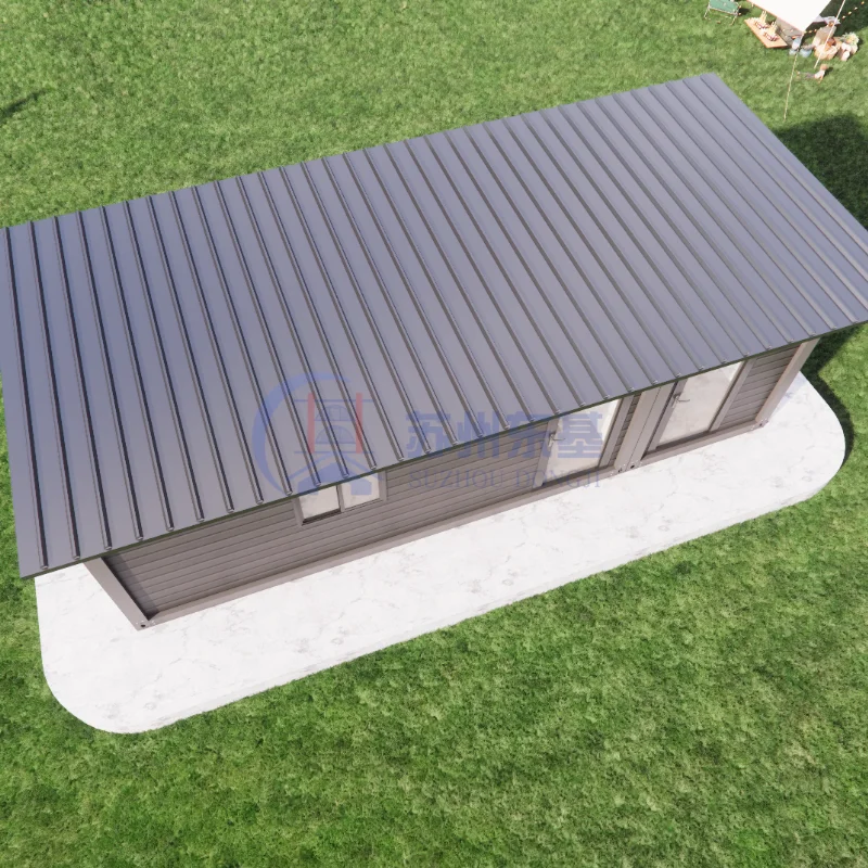 منزل صغير مسبق الصنع من الصين 26 قدم * 10 قدم مع ألواح ساندويتش وسقف مائل منزل حاويات وحداتي لمكتب