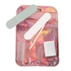 Disposable nail tool set-transparent brush-short wooden stick