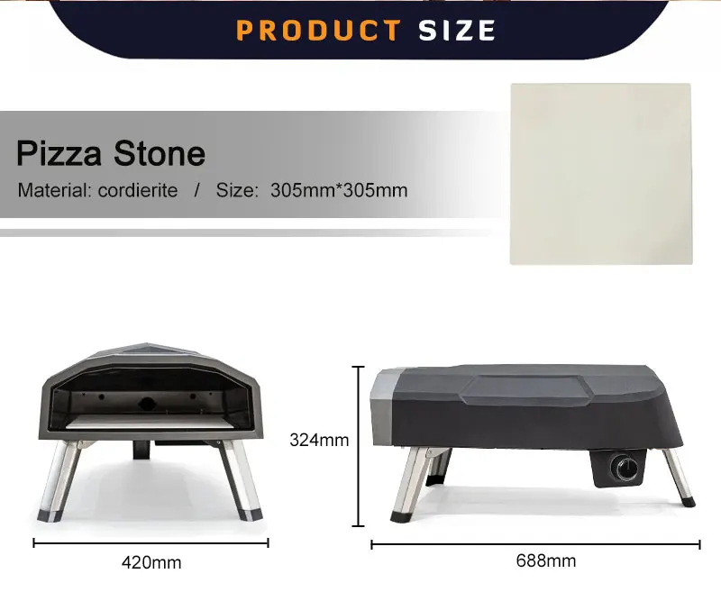 Outdoor Barbecue Gas Powered 12 Inch Forno Pizza Oven Electric Grill ...