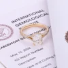 Bague en diamant de laboratoire taille OMC 4ct avec certificat IGI