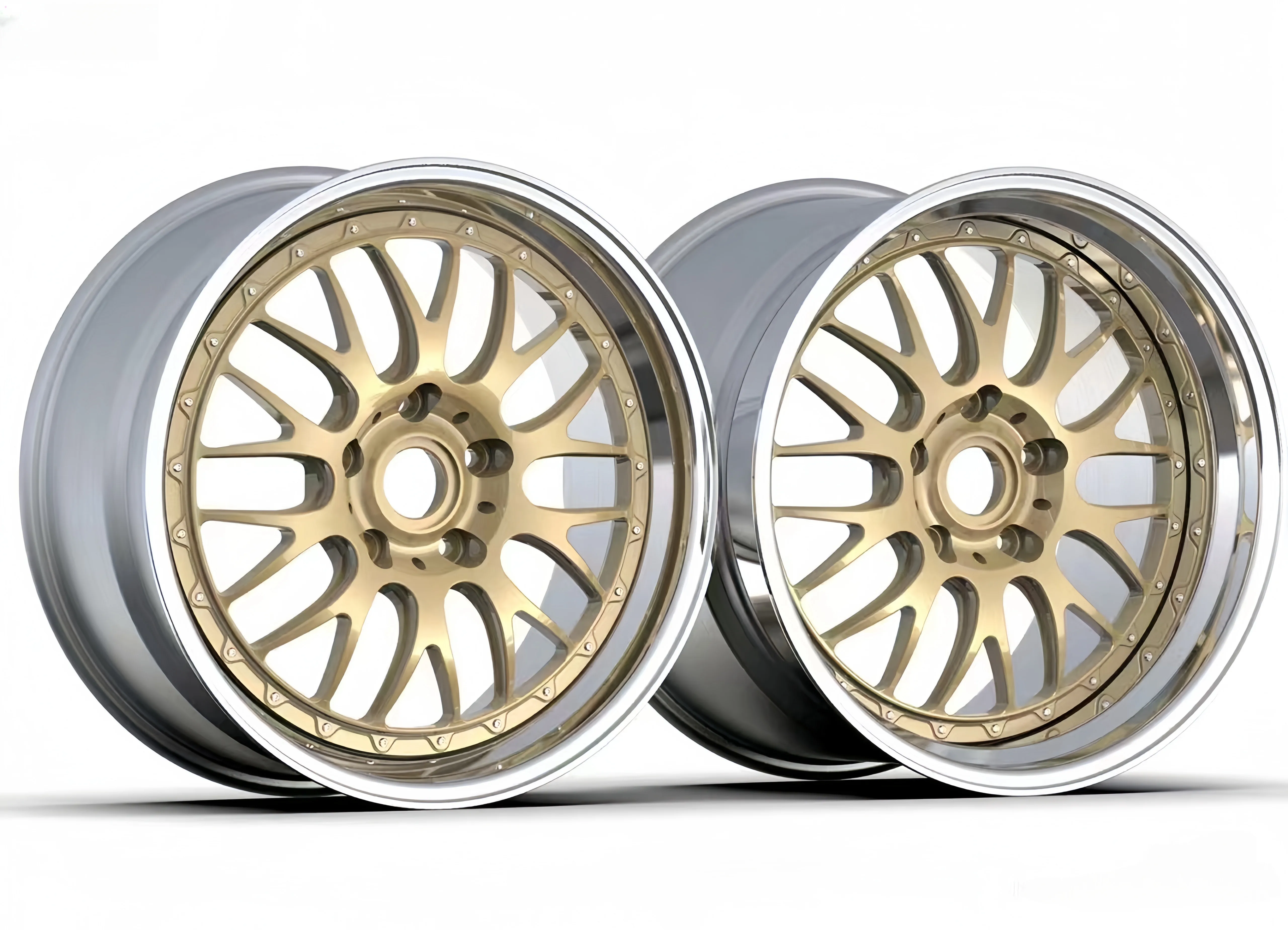 XINLAI New Custom Deep Dish Lip Forged Multi-rim 3-piece Wheel 5X112 20 22 Inch Aluminum Alloy Racing Car Wheels - Image 5