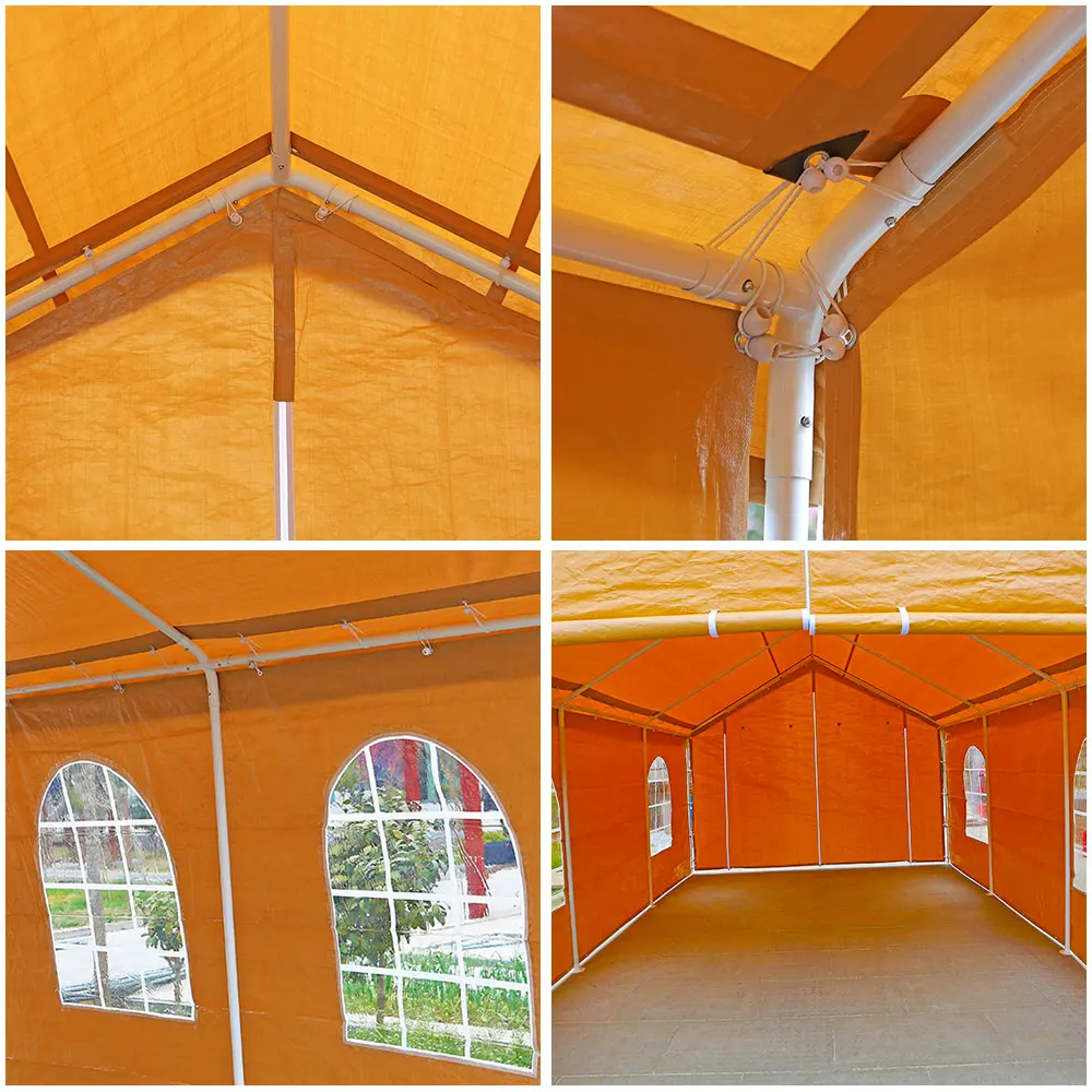 HDPE Material 10x20 Canopy Tent Car Garage Canopy Carport Winter Car Shelter Garage Storage Tent
