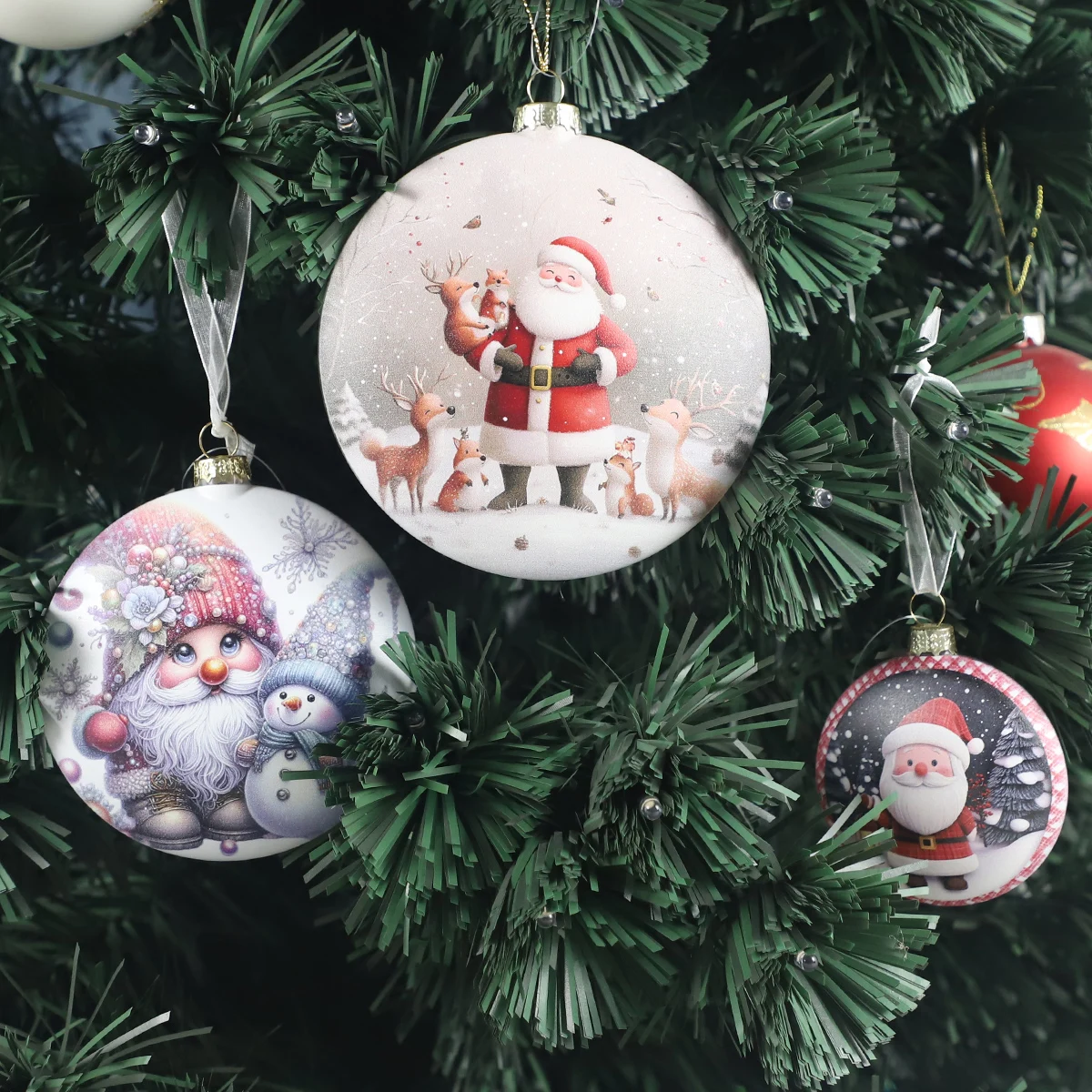 Glass Vintage Snowman Christmas Ornaments for Tree Farmhouse Winter Decor Hanging Decorations