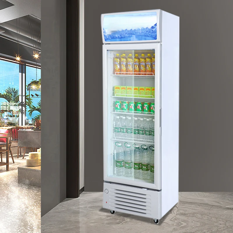 Supermarket Cold Drink Freezer Single Door Beverage Cooler